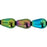 Czech Tear Drops - Vertical Hole 9 x 6mm Iris - Green (25pcs)