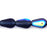 Czech Tear Drops - Vertical Hole 9 x 6mm Montana Blue AB (25pcs)