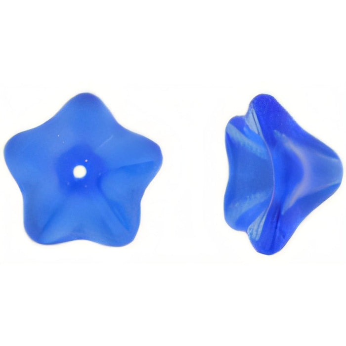 Czech Trumpet Flower 13 x 8mm Sapphire (25pcs)