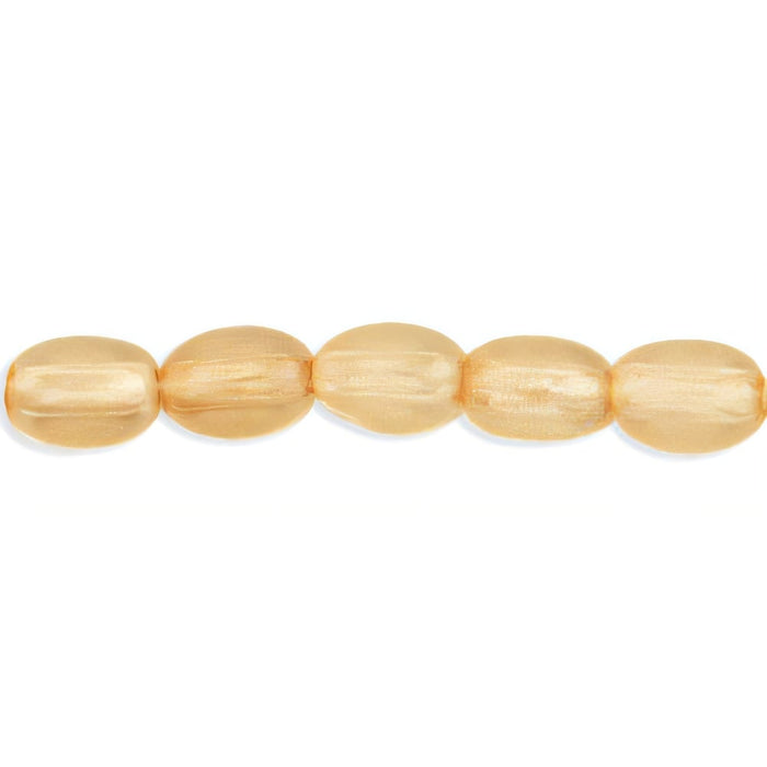 Czech 3-Sided Oval 7 x 5mm Luster - Transparent Champagne (50pcs)