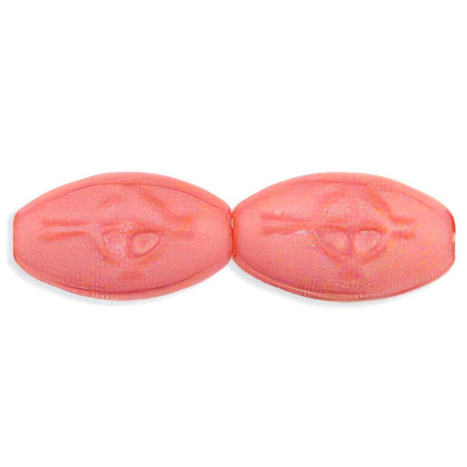 Czech Celtic Cross Ovals Coral Pink (25pcs)