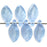 Czech Mini Leaves 11 x 6mm Alexandrite (25pcs)