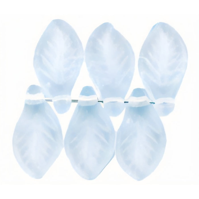 Czech Mini Leaves 11 x 6mm Lt Sapphire (25pcs)