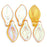 Czech Mini Leaves 11 x 6mm Topaz AB (25pcs)