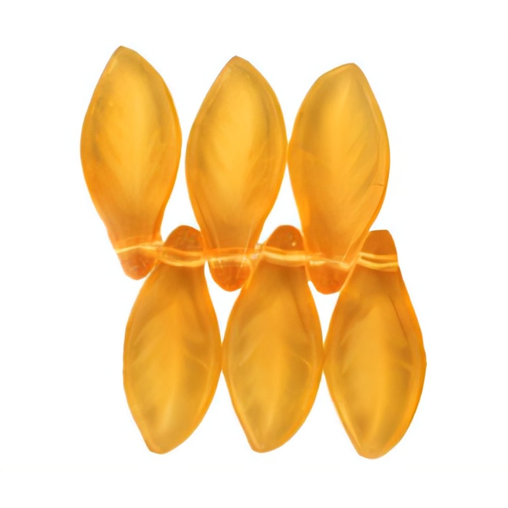 Czech Leaves 13 x 6mm Topaz (25pcs)