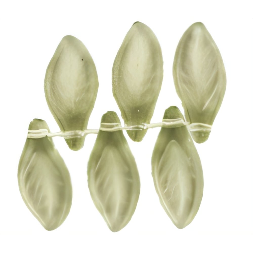 Czech Leaves 13 x 6mm Black Diamond (25pcs)