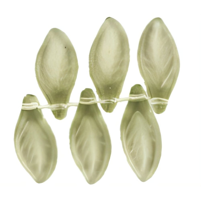 Czech Leaves 13 x 6mm Black Diamond (25pcs)