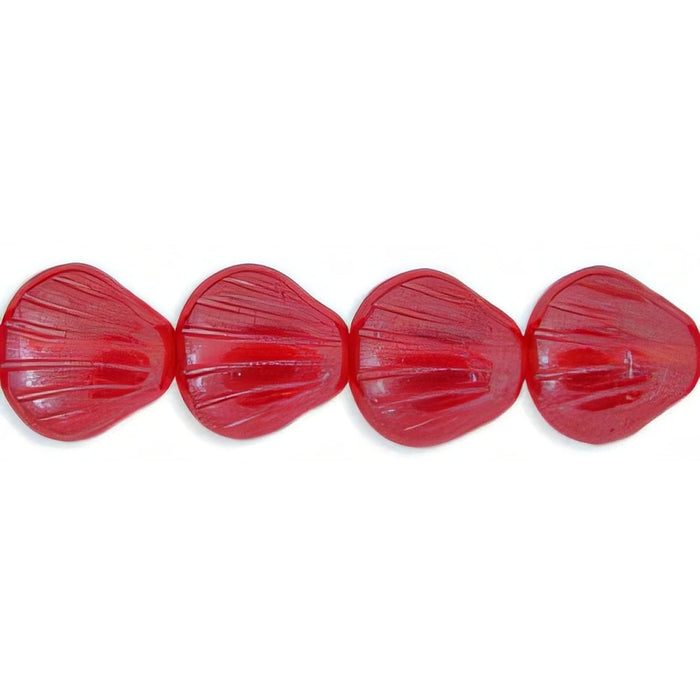 Czech Shells 9 x 9mm Luster - Ruby (25pcs)