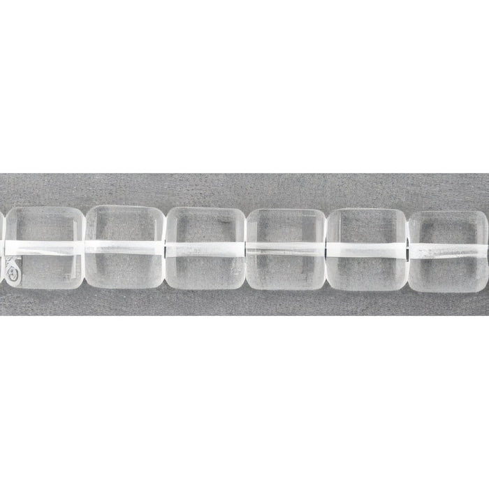Czech Small Flat Squares 6mm Crystal (50pcs)