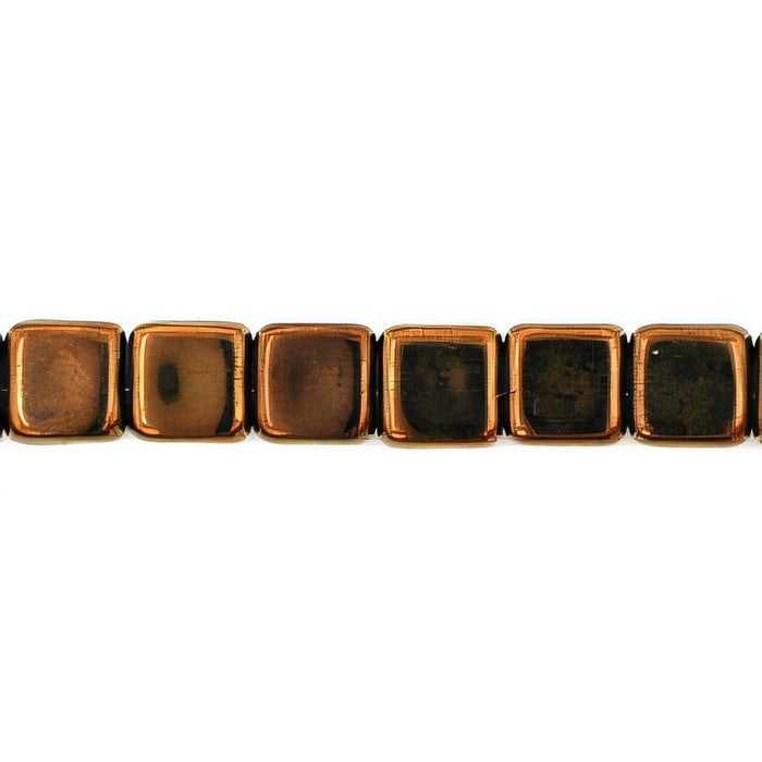 Czech Small Flat Squares 6mm Dk Bronze (50pcs)