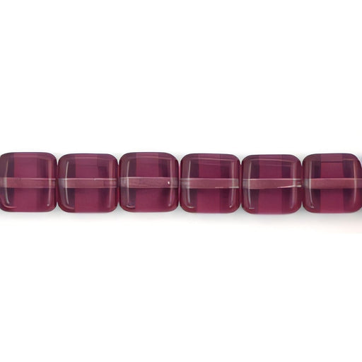 Czech Small Flat Squares 6mm Amethyst (50pcs)