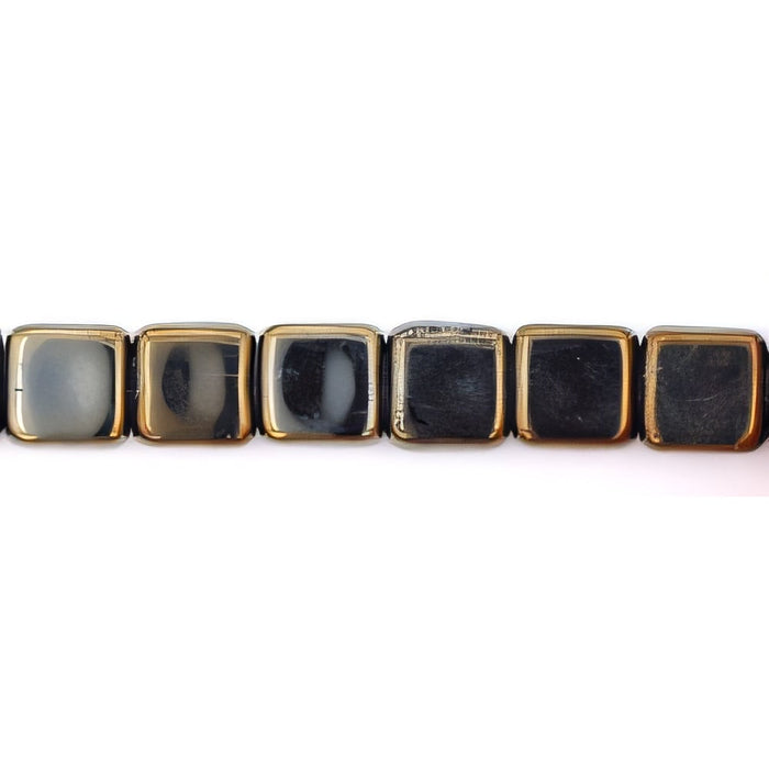 Czech Small Flat Squares 6mm Iris - Brown (50pcs)