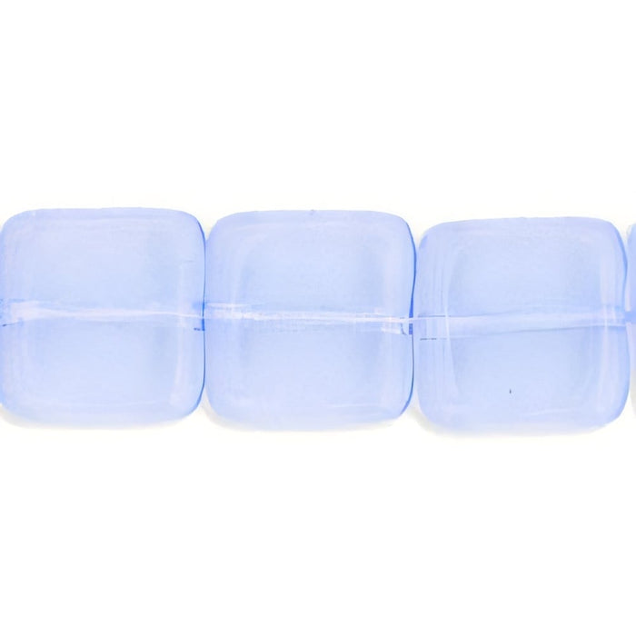 Czech Flat Squares 9mm Lt Sapphire (25pcs)