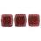 Czech CzechMates Tile Bead 6mm ColorTrends: Saturated Metallic Grenadine (50pcs)