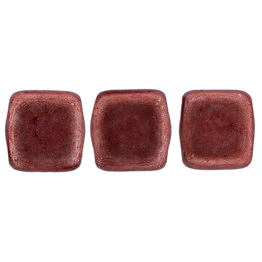 Czech CzechMates Tile Bead 6mm ColorTrends: Saturated Metallic Grenadine (50pcs)
