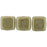 Czech CzechMates Tile Bead 6mm ColorTrends: Saturated Metallic Golden Lime (50pcs)