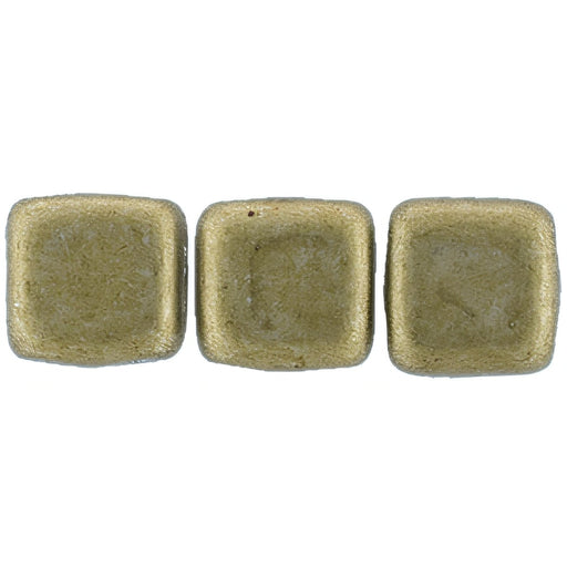 Czech CzechMates Tile Bead 6mm ColorTrends: Saturated Metallic Golden Lime (50pcs)