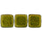 Czech CzechMates Tile Bead 6mm ColorTrends: Saturated Metallic Meadowlark (50pcs)