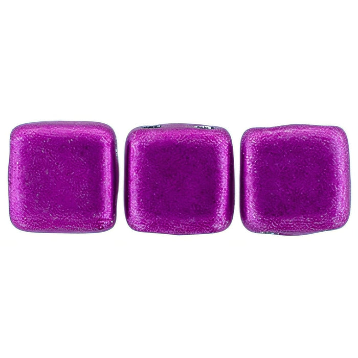 Czech CzechMates Tile Bead 6mm ColorTrends: Saturated Metallic Spring Crocus (50pcs)