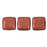 Czech CzechMates Tile Bead 6mm ColorTrends: Saturated Metallic Valiant Poppy (50pcs)