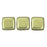 Czech CzechMates Tile Bead 6mm ColorTrends: Saturated Metallic Limelight (50pcs)