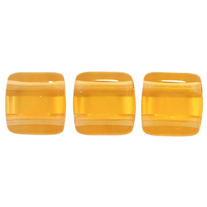 Czech CzechMates Tile Bead 6mm Topaz (50pcs)