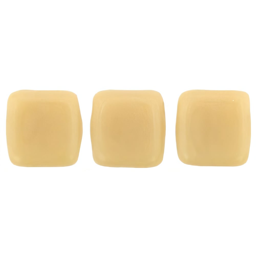 Czech CzechMates Tile Bead 6mm Opaque Lt Beige (50pcs)