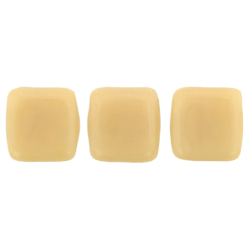 Czech CzechMates Tile Bead 6mm Opaque Lt Beige (50pcs)