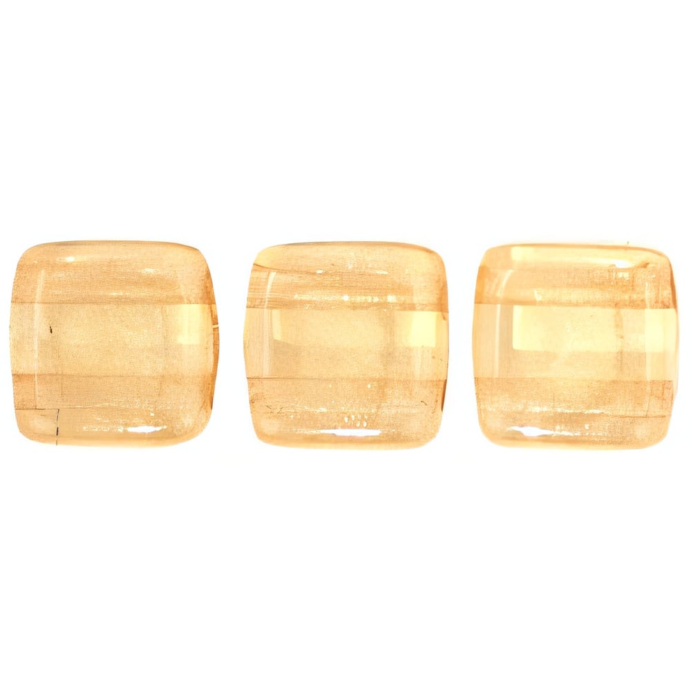 Czech CzechMates Tile Bead 6mm Luster - Transparent Champagne (50pcs)