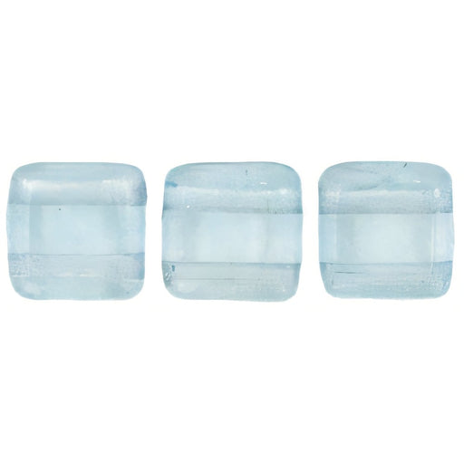 Czech CzechMates Tile Bead 6mm Luster - Transparent Blue (50pcs)
