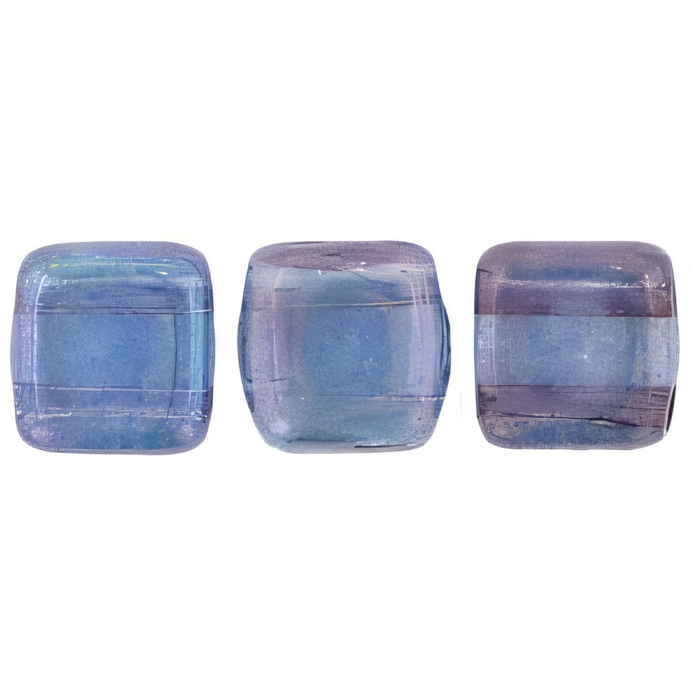 Czech CzechMates Tile Bead 6mm Luster - Transparent Denim Blue (50pcs)