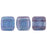 Czech CzechMates Tile Bead 6mm Luster - Transparent Denim Blue (50pcs)