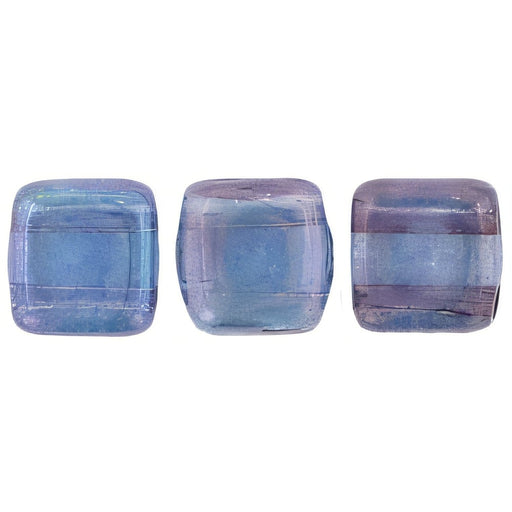 Czech CzechMates Tile Bead 6mm Luster - Transparent Denim Blue (50pcs)