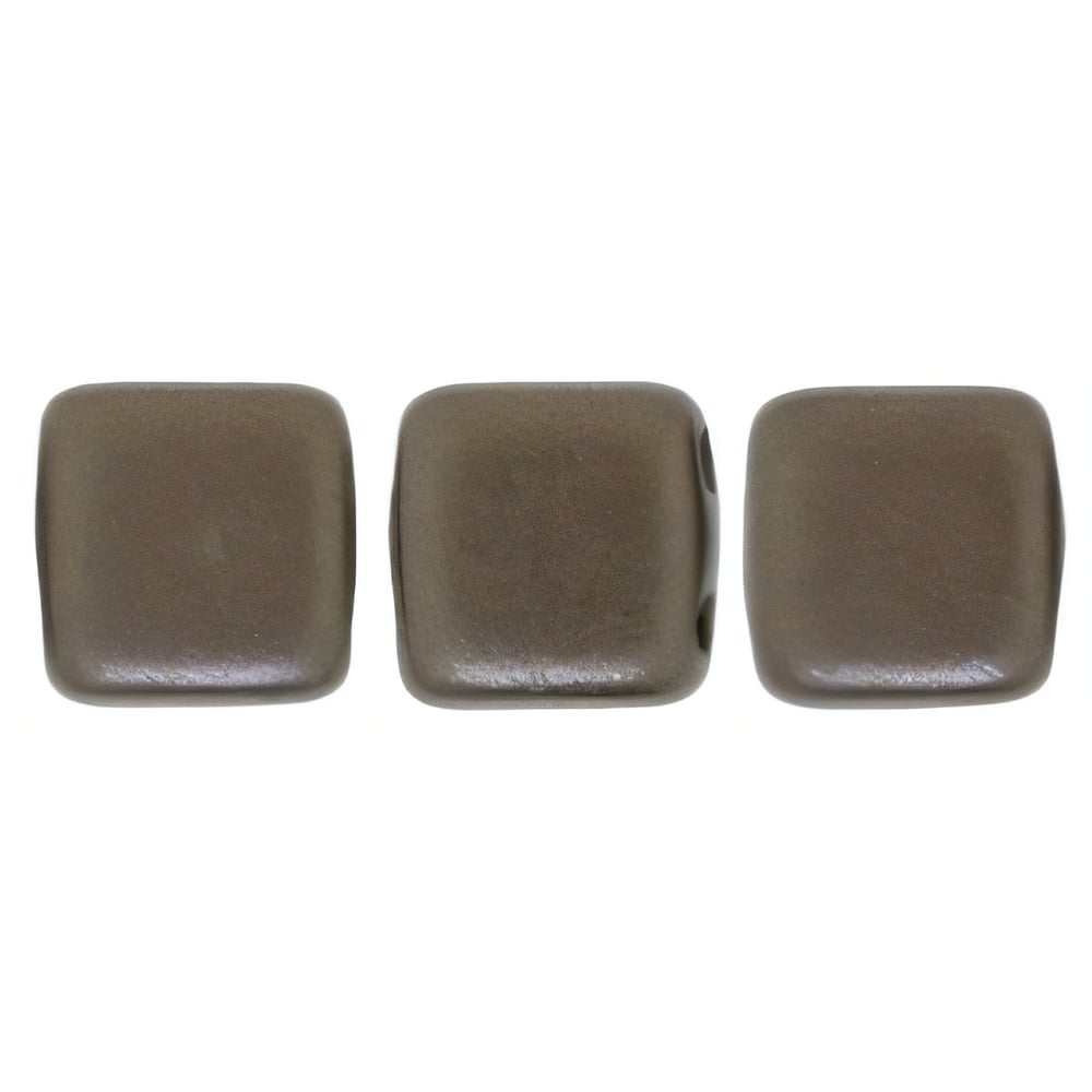 Czech CzechMates Tile Bead 6mm Pearl Coat - Bistre (50pcs)