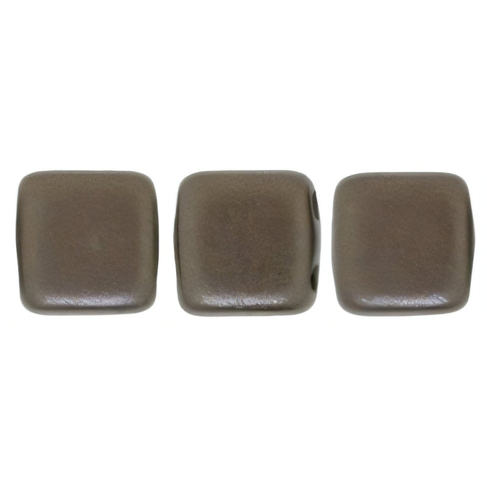 Czech CzechMates Tile Bead 6mm Pearl Coat - Bistre (50pcs)