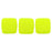 Czech CzechMates Tile Bead 6mm Neon Yellow (50pcs)