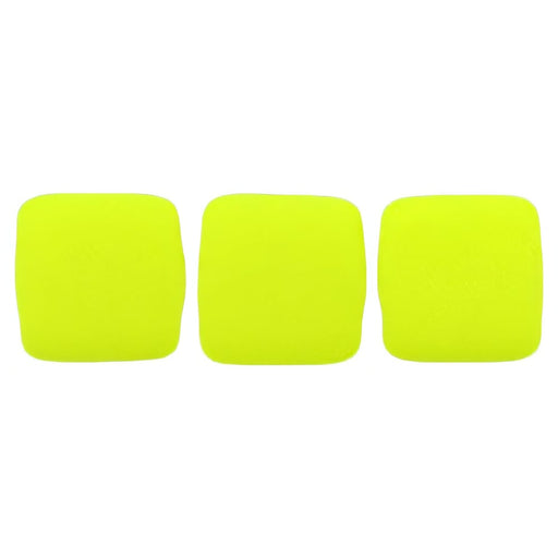Czech CzechMates Tile Bead 6mm Neon Yellow (50pcs)