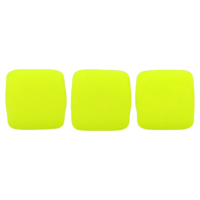 Czech CzechMates Tile Bead 6mm Neon Yellow (50pcs)