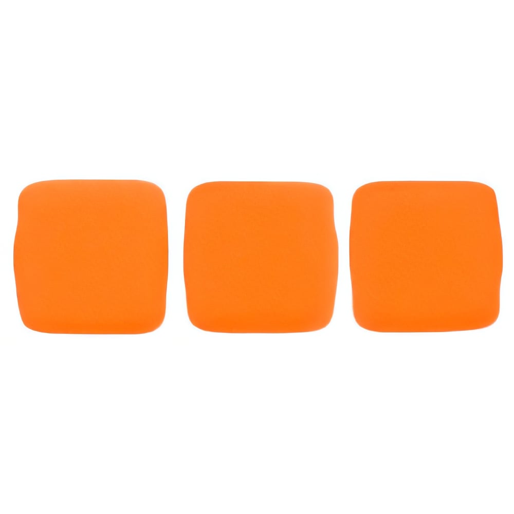 Czech CzechMates Tile Bead 6mm Neon Orange (50pcs)
