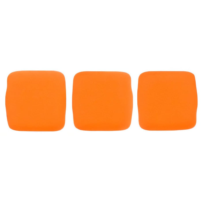 Czech CzechMates Tile Bead 6mm Neon Orange (50pcs)