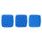 Czech CzechMates Tile Bead 6mm Neon Electric Blue (25pcs)