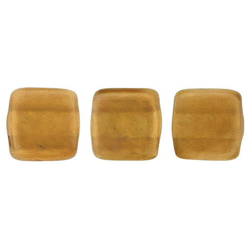 Czech CzechMates Tile Bead 6mm Halo - Sandalwood (50pcs)