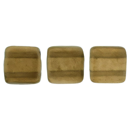 Czech CzechMates Tile Bead 6mm Halo - Burnt Umber (50pcs)