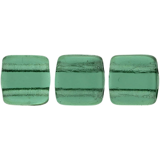 Czech CzechMates Tile Bead 6mm Prairie Green (50pcs)