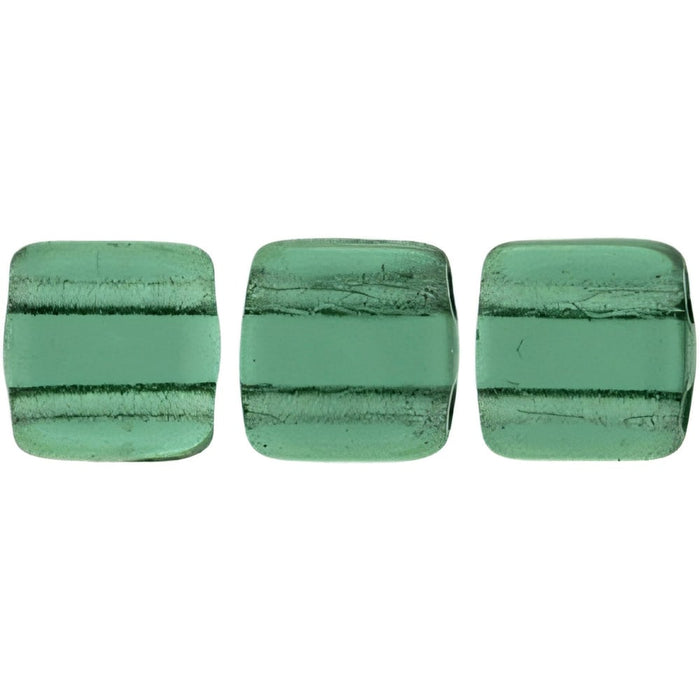 Czech CzechMates Tile Bead 6mm Prairie Green (50pcs)