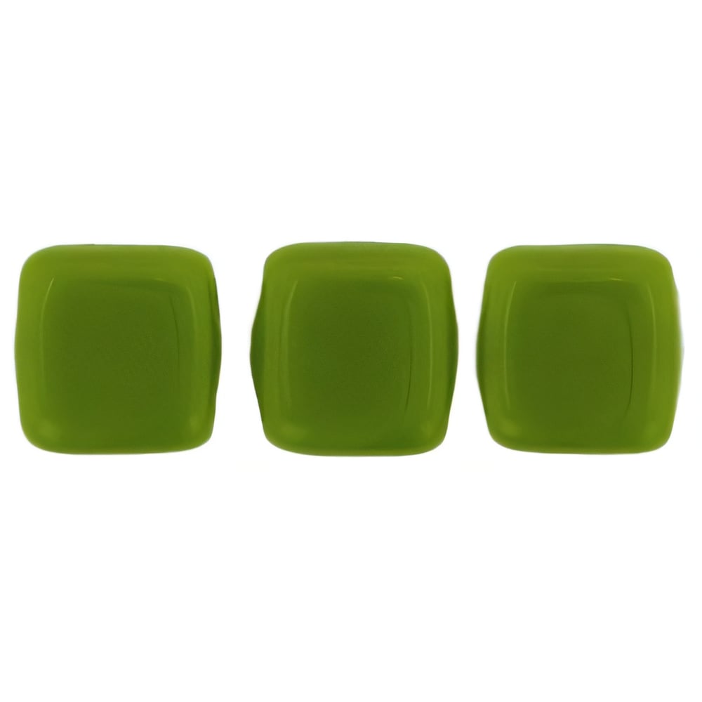Czech CzechMates Tile Bead 6mm Opaque Olive (50pcs)