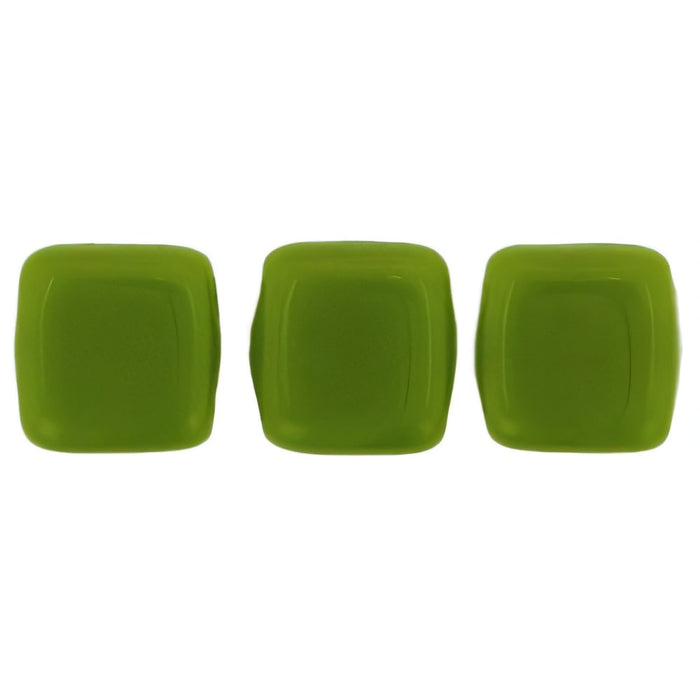 Czech CzechMates Tile Bead 6mm Opaque Olive (50pcs)