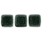 Czech CzechMates Tile Bead 6mm Metallic Suede - Dk Forest (50pcs)