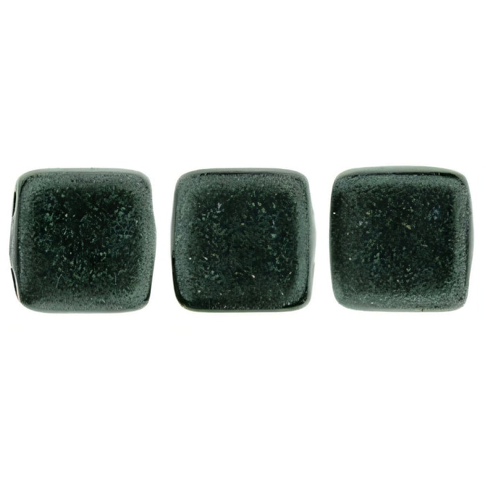 Czech CzechMates Tile Bead 6mm Metallic Suede - Dk Forest (50pcs)