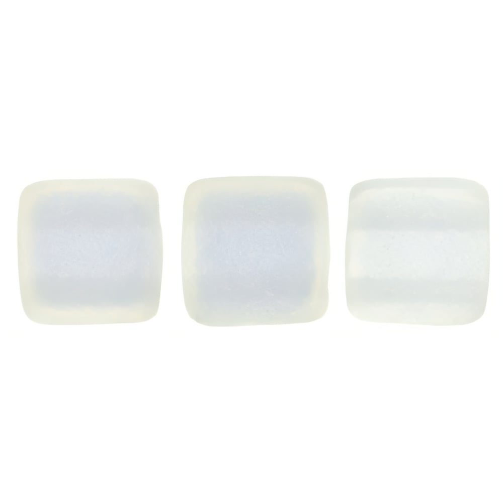 Czech CzechMates Tile Bead 6mm Sueded Gold Crystal (50pcs)